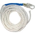 Falltech FallTech 50' Vertical Lifeline, 5/8in Polyester Rope, with 1 Snap Hook and Taped-End 8150T